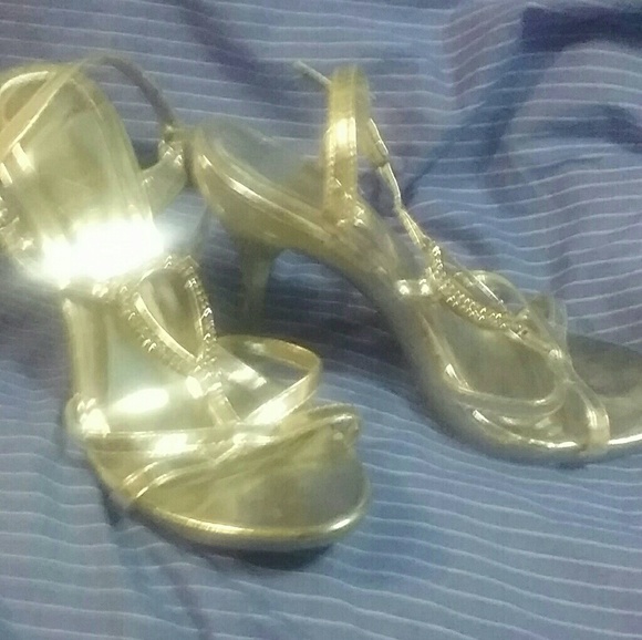 silver strap heels - Picture 2 of 2